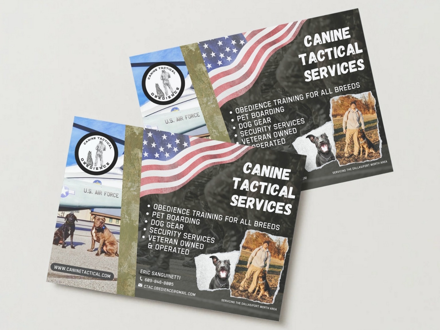 canine services postcard design